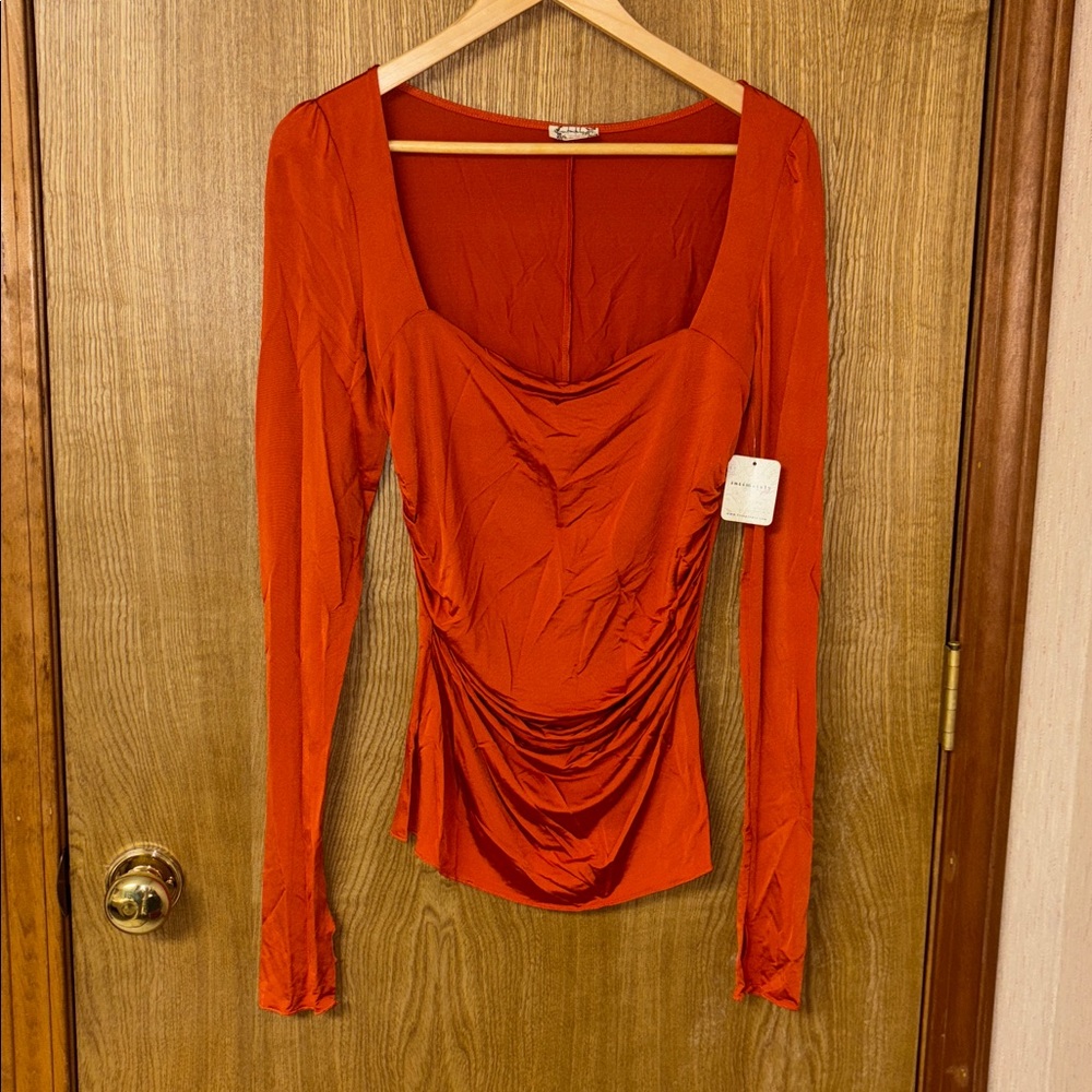 Intimately Free People “Wind Down” Orange Top